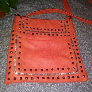 Orange Sparkle Crossbody Bag